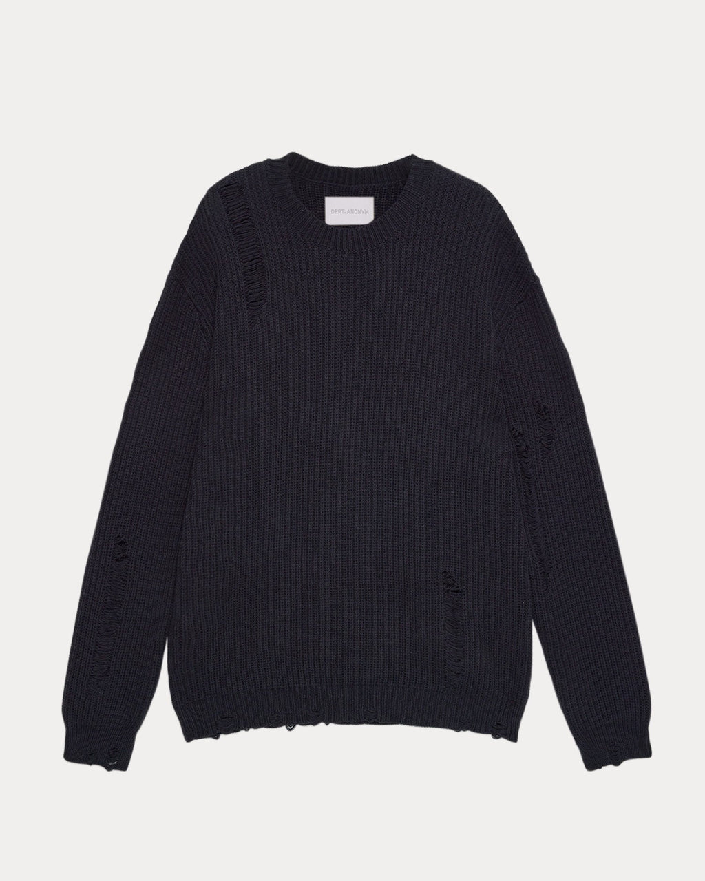 1 × Distressed Crewneck Sweater