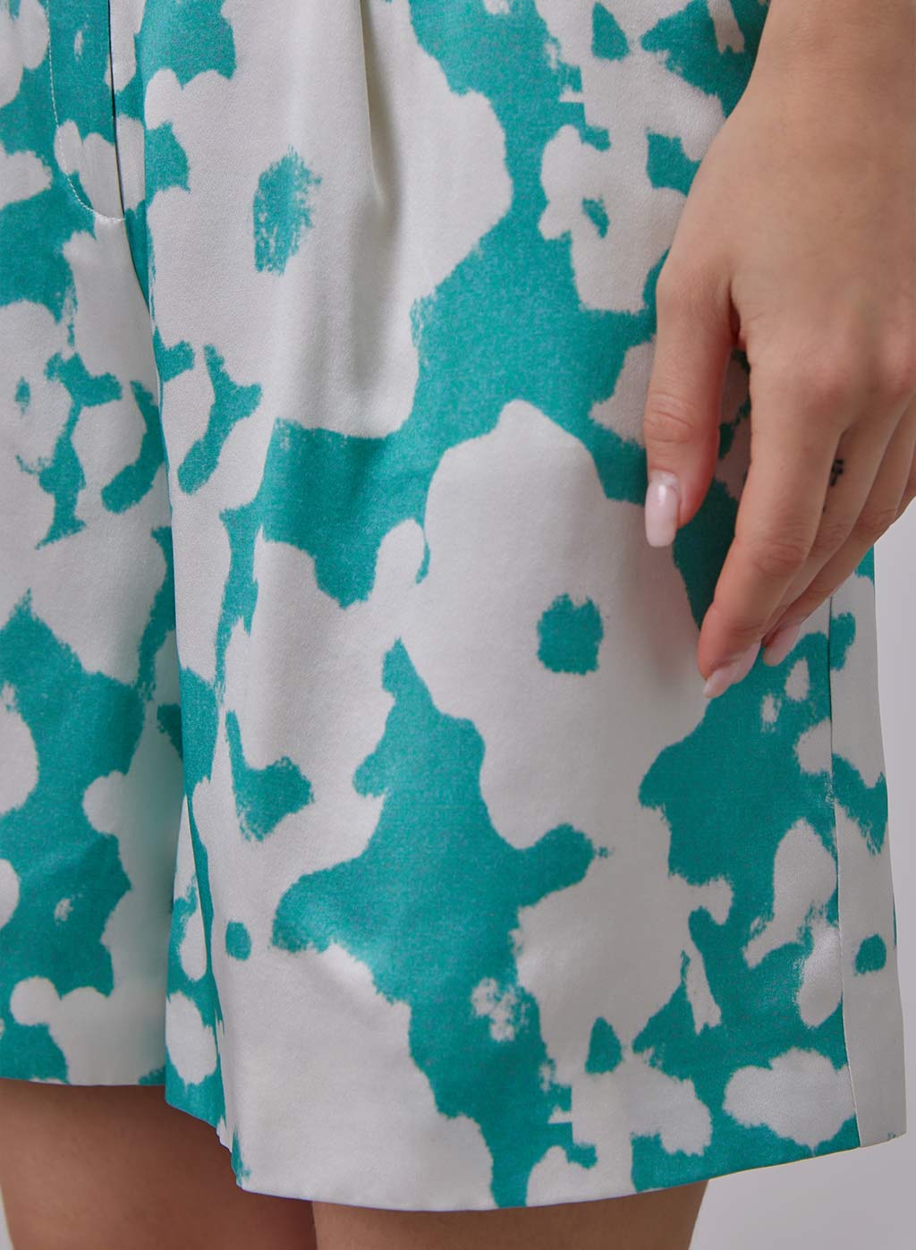 Ready to Bloom Floral Silk Bermuda Shorts