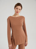 Front Slit Knit Top