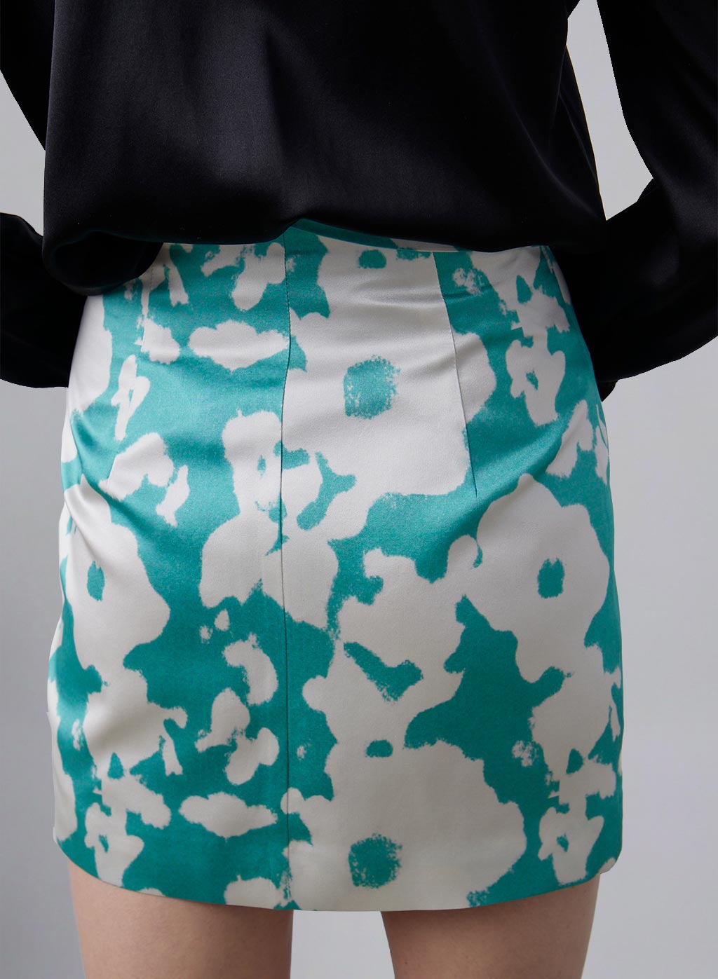 Ready to Bloom Floral Silk Mini Skirt