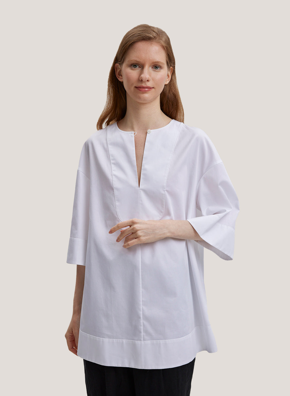 100% Cotton Oversized Peasant Blouse