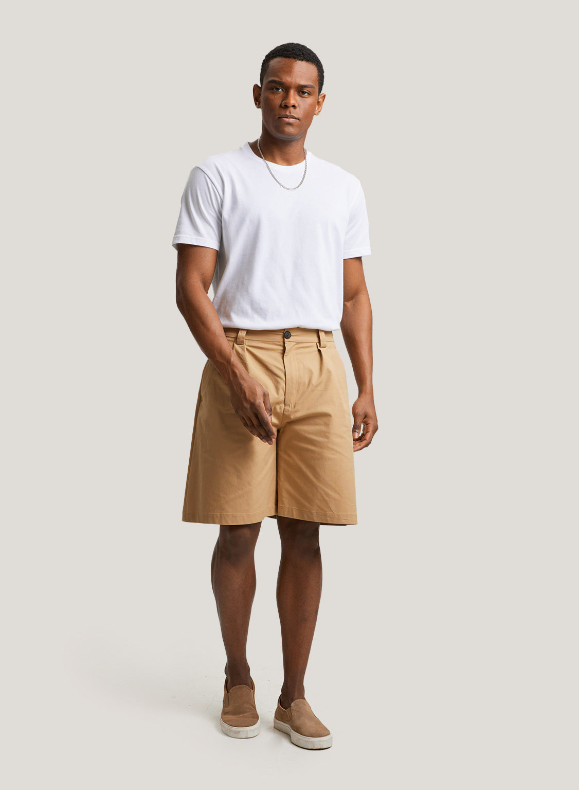 Mid-Rise Knee-Length Shorts