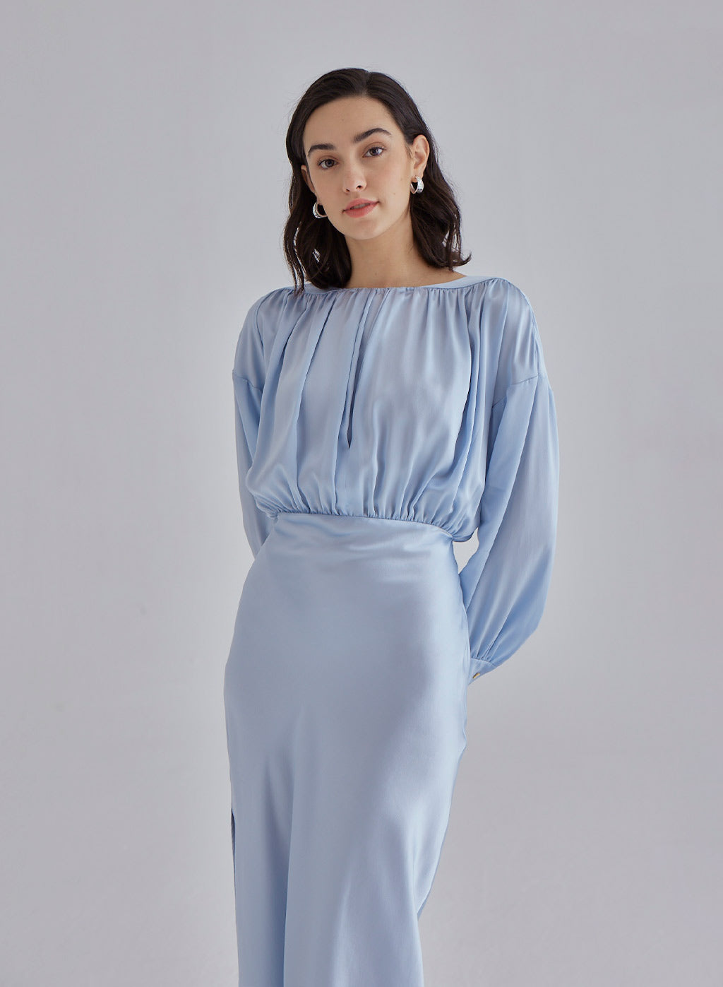 Lavender Fields Maxi Silk Dress