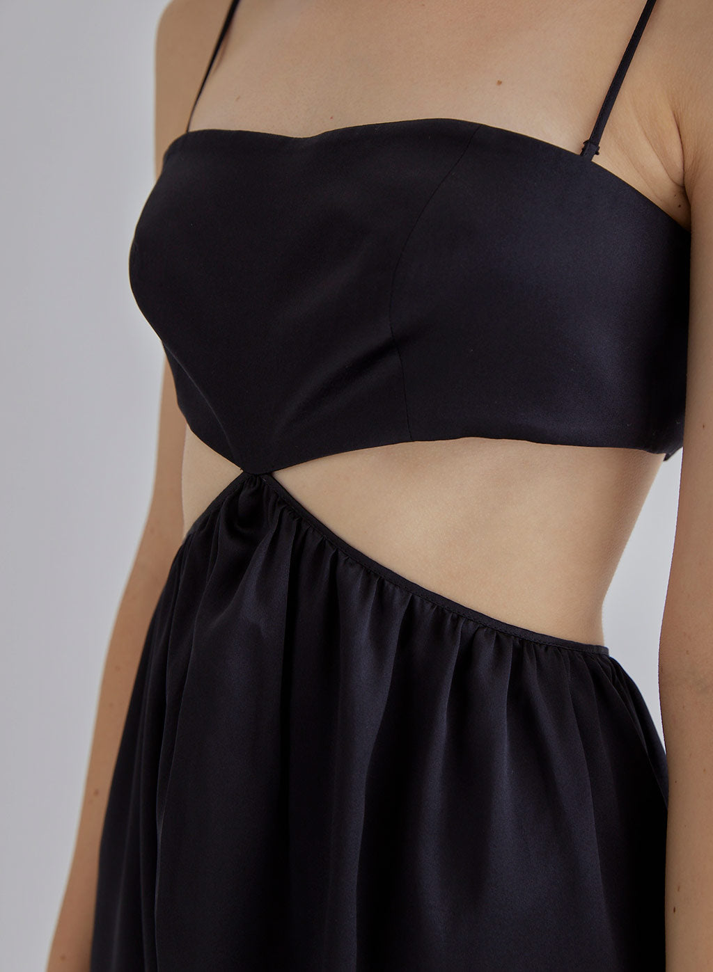 Clean Cut Midi Silk Dress