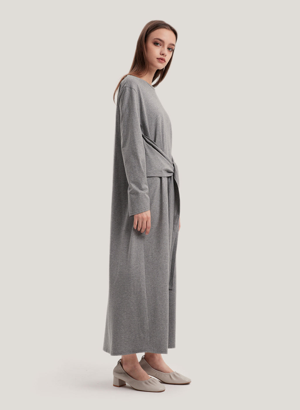 Draped Front 100% Cotton Dress