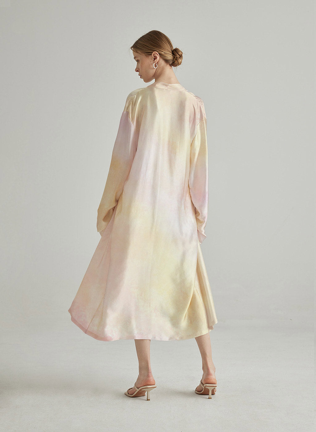 Soft Gradient Nightgown Silk Robe