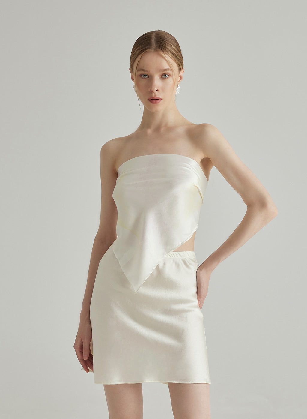 A-Line Mini Silk Skirt