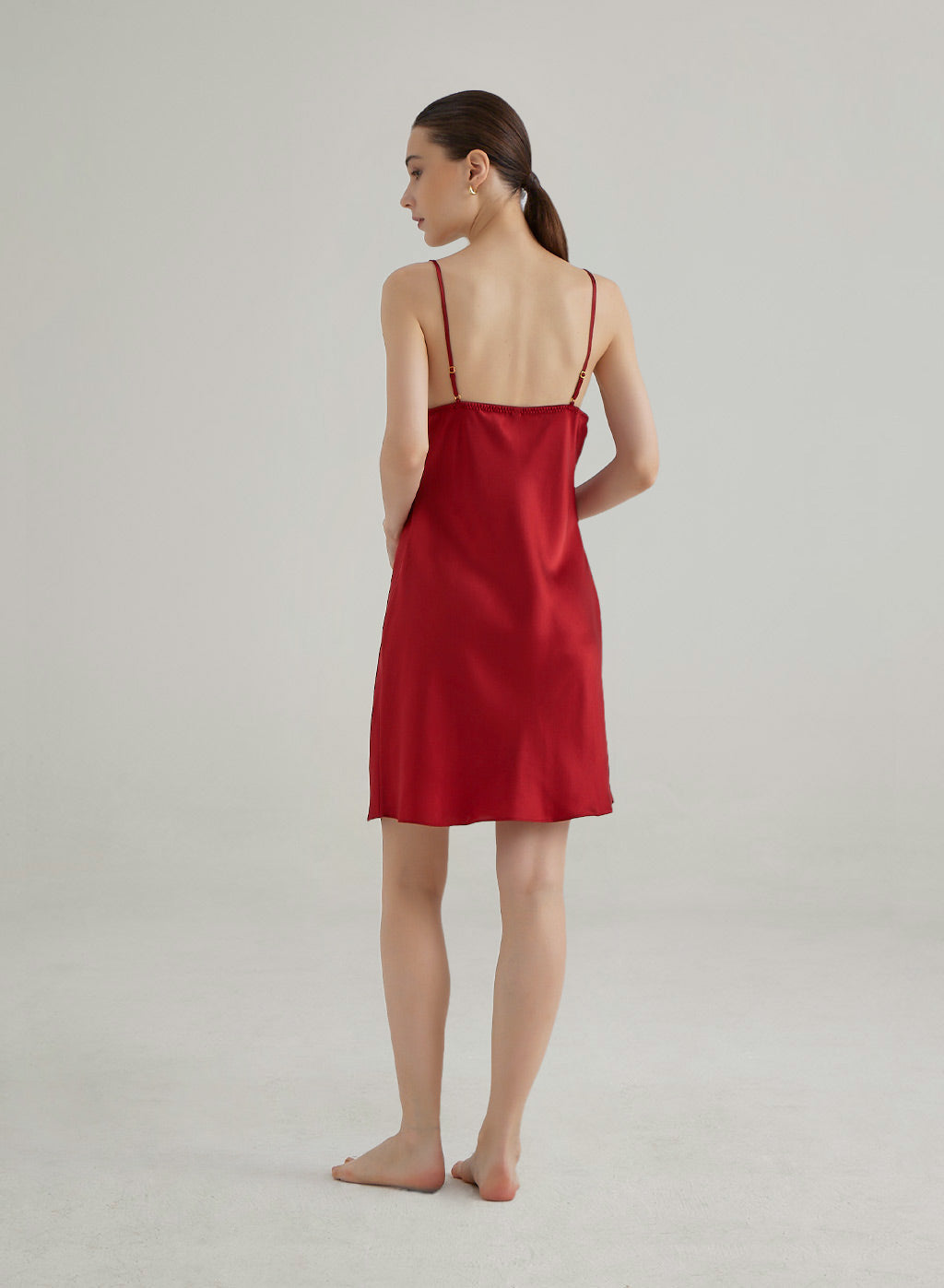 Scoop Neck Silk Slip Dress
