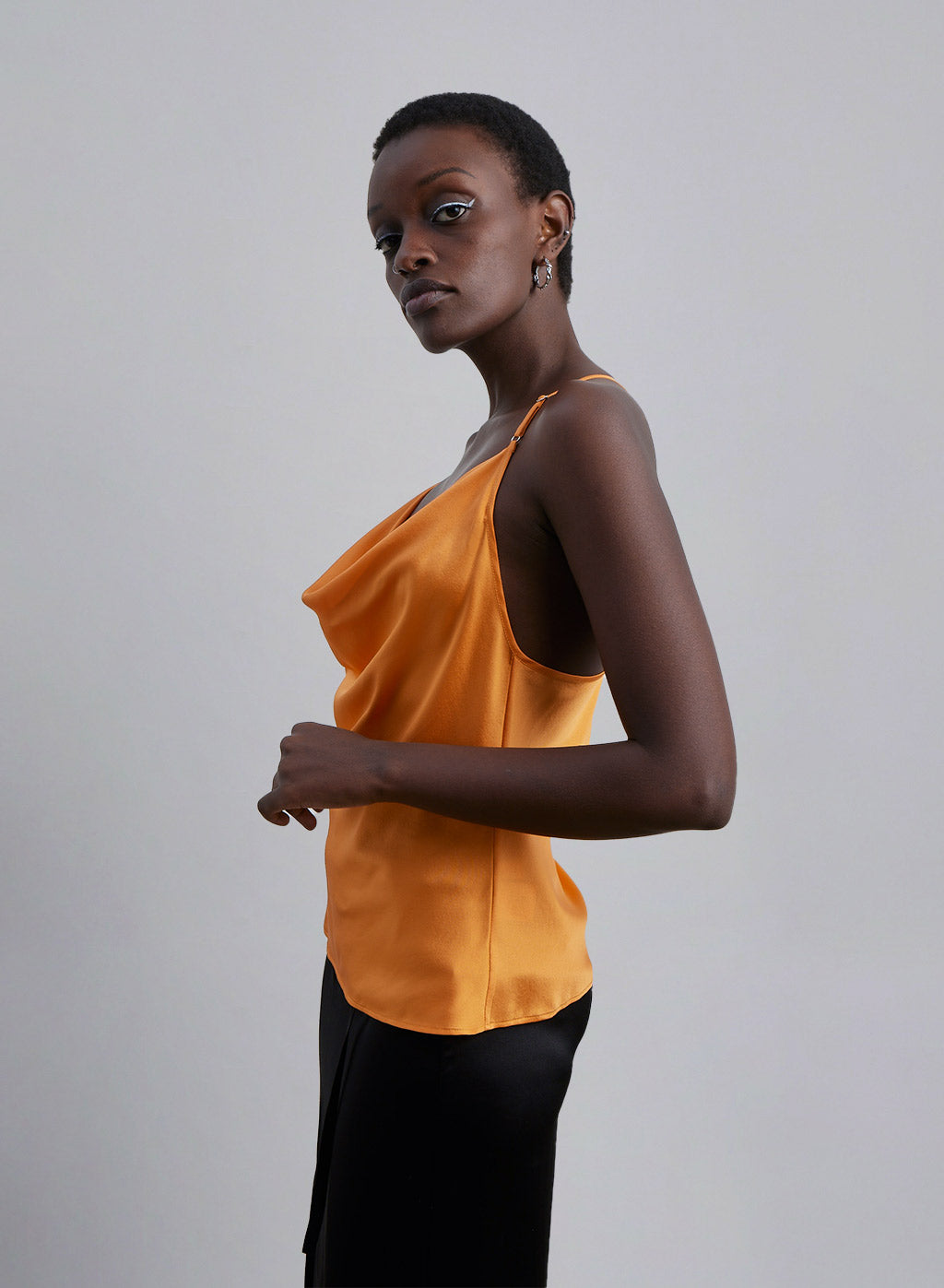 Cowl-Neck Silk Camisole
