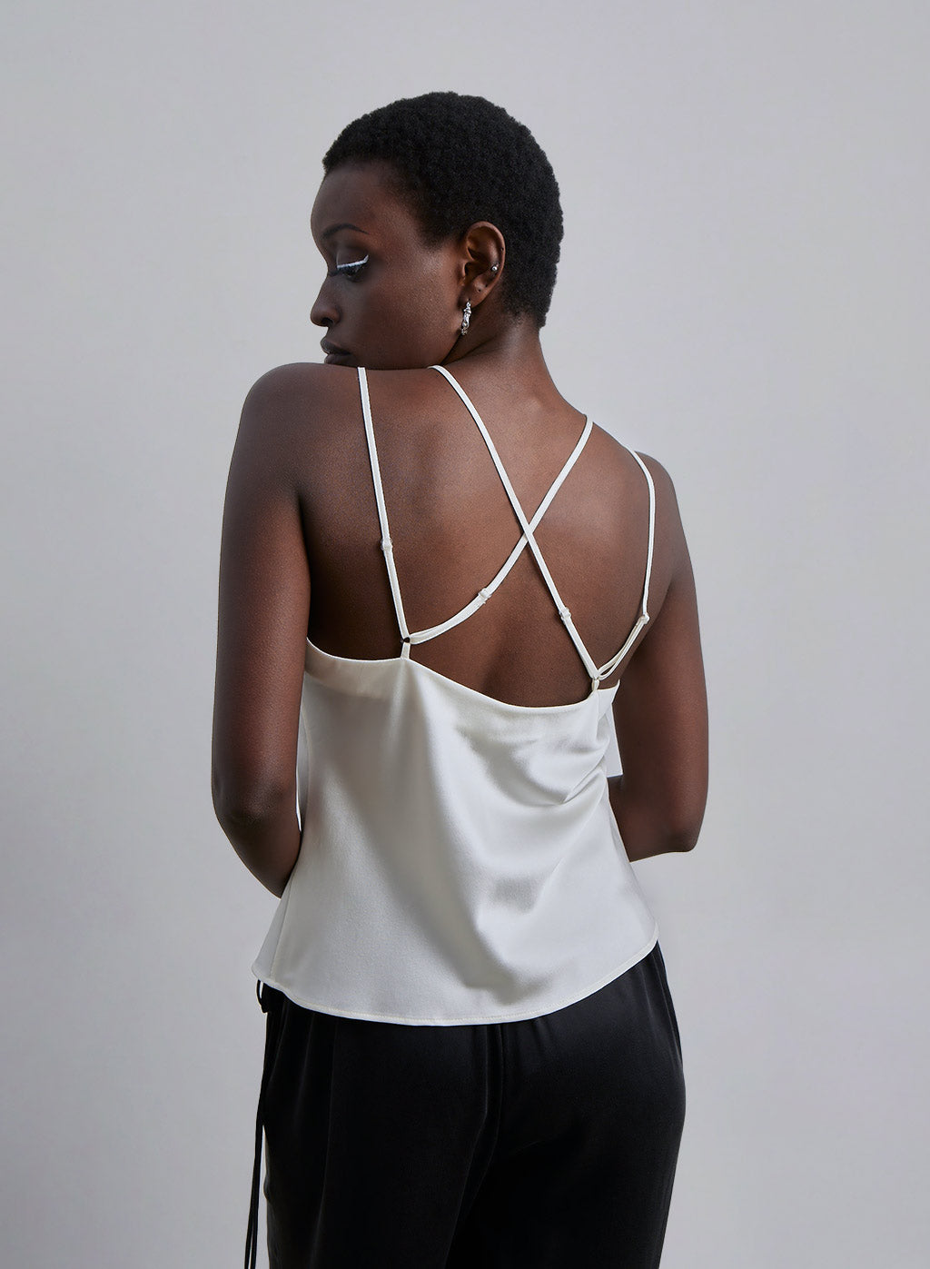 V-neck Double Strap Silk Camisole
