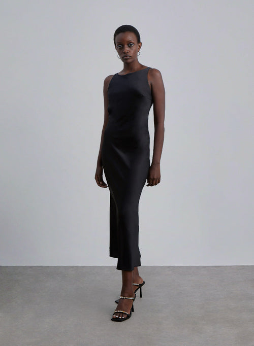 Backless Silk Dress