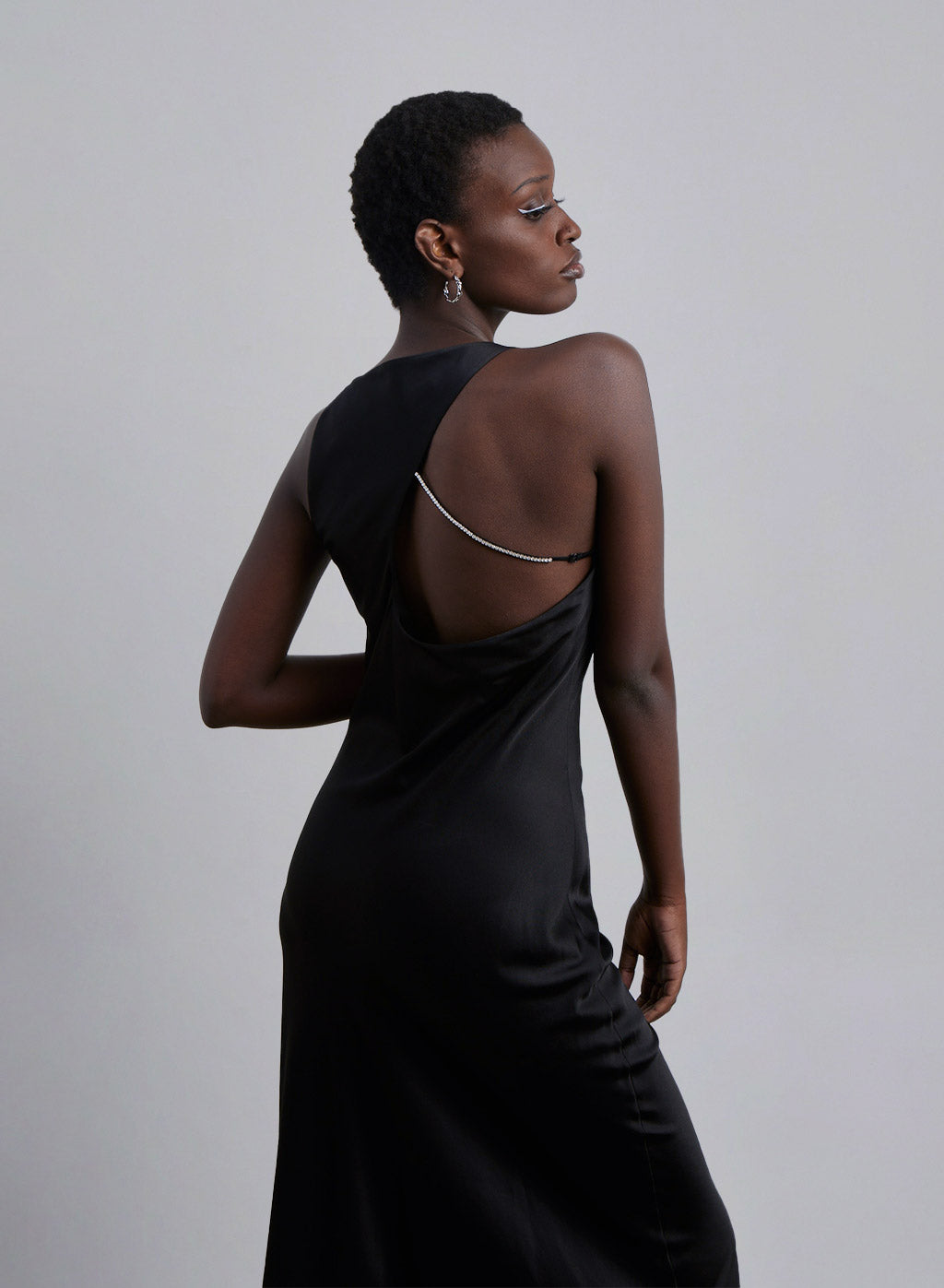 Backless Silk Dress