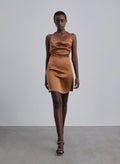 Silk Cut Out Mini Dress