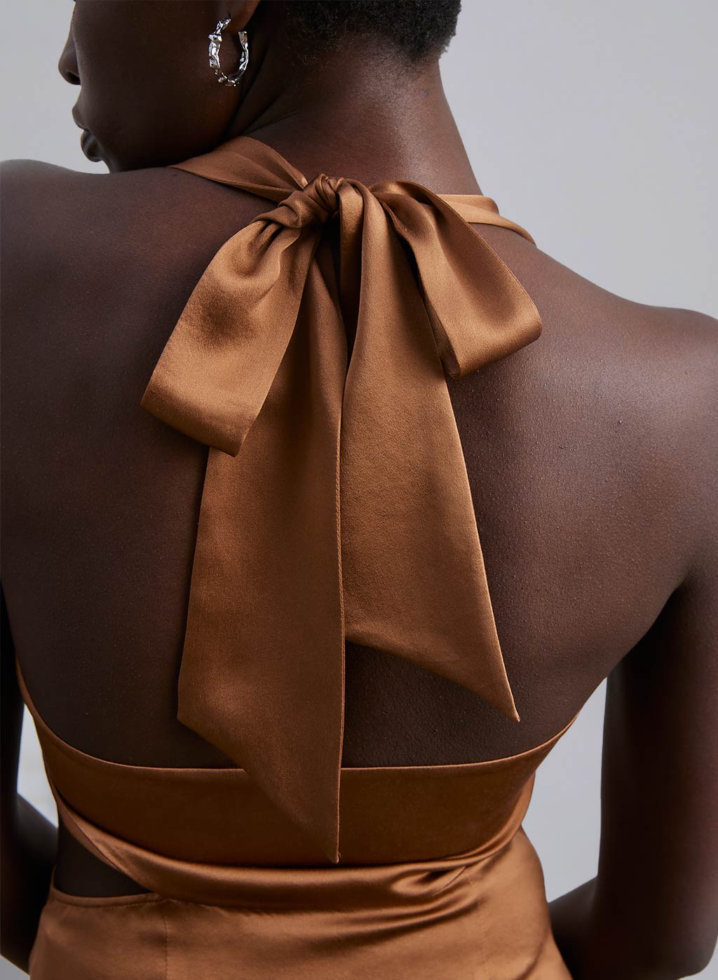 Silk Cut Out Mini Dress