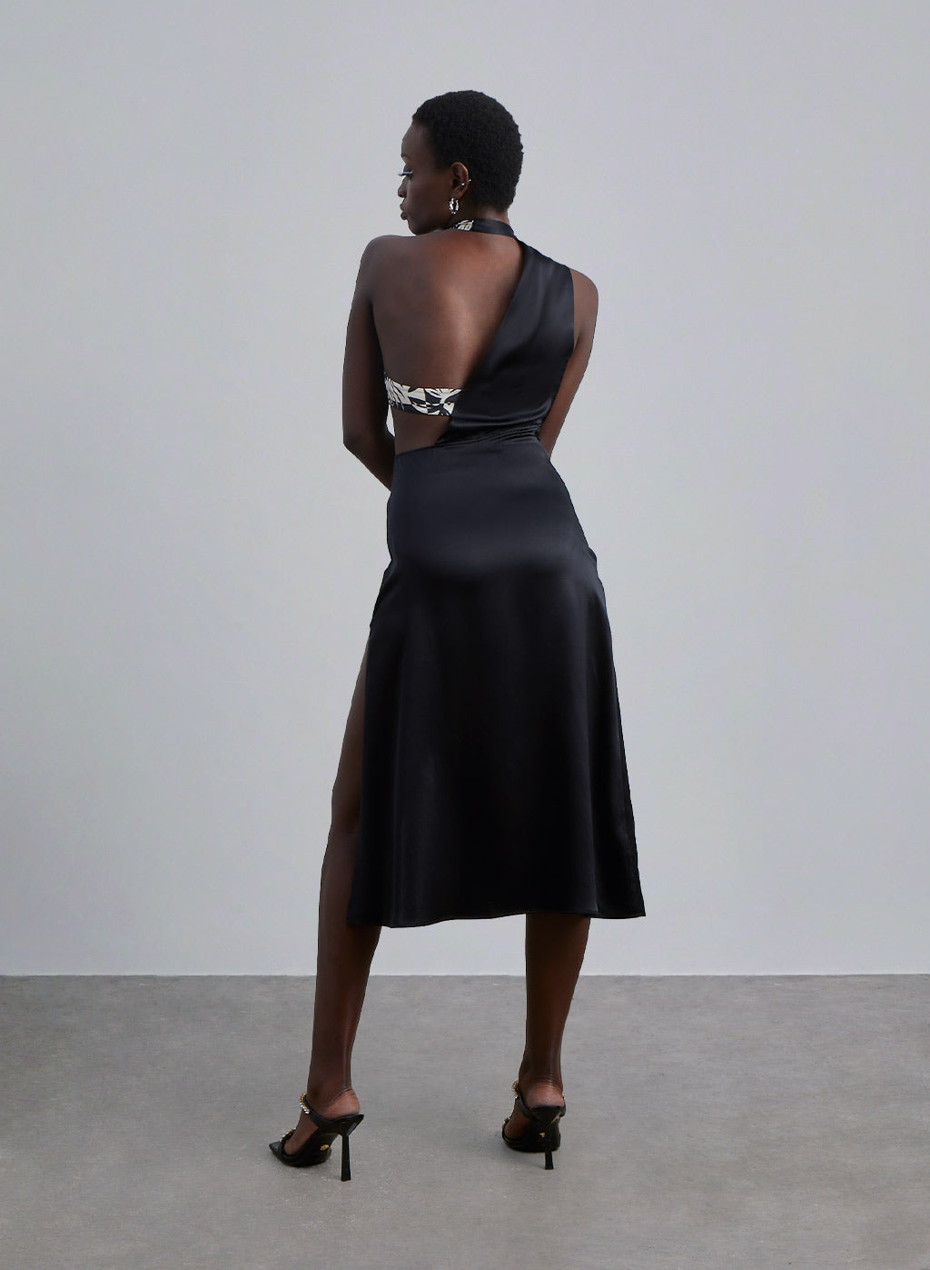 Color Block High Slit Dress