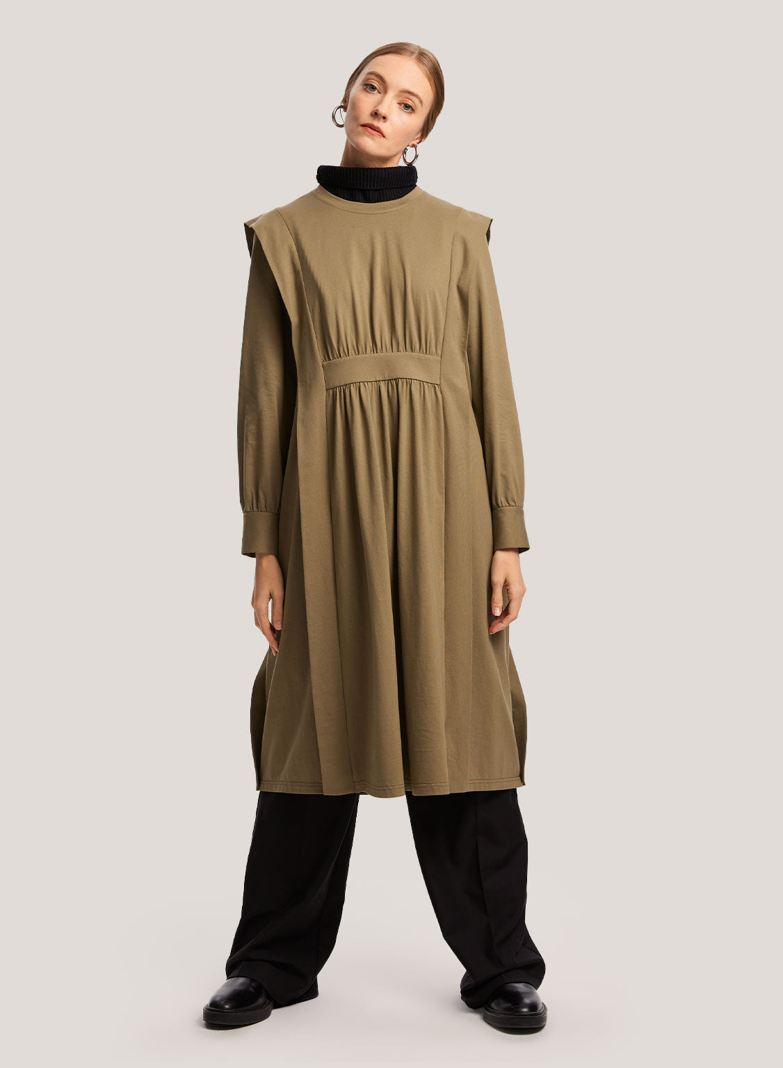 long sleeve midi dress