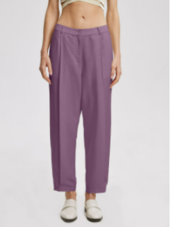 Linen-Blend Tapered Pants