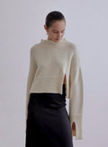 Slit Sleeves Cashmere Sweater