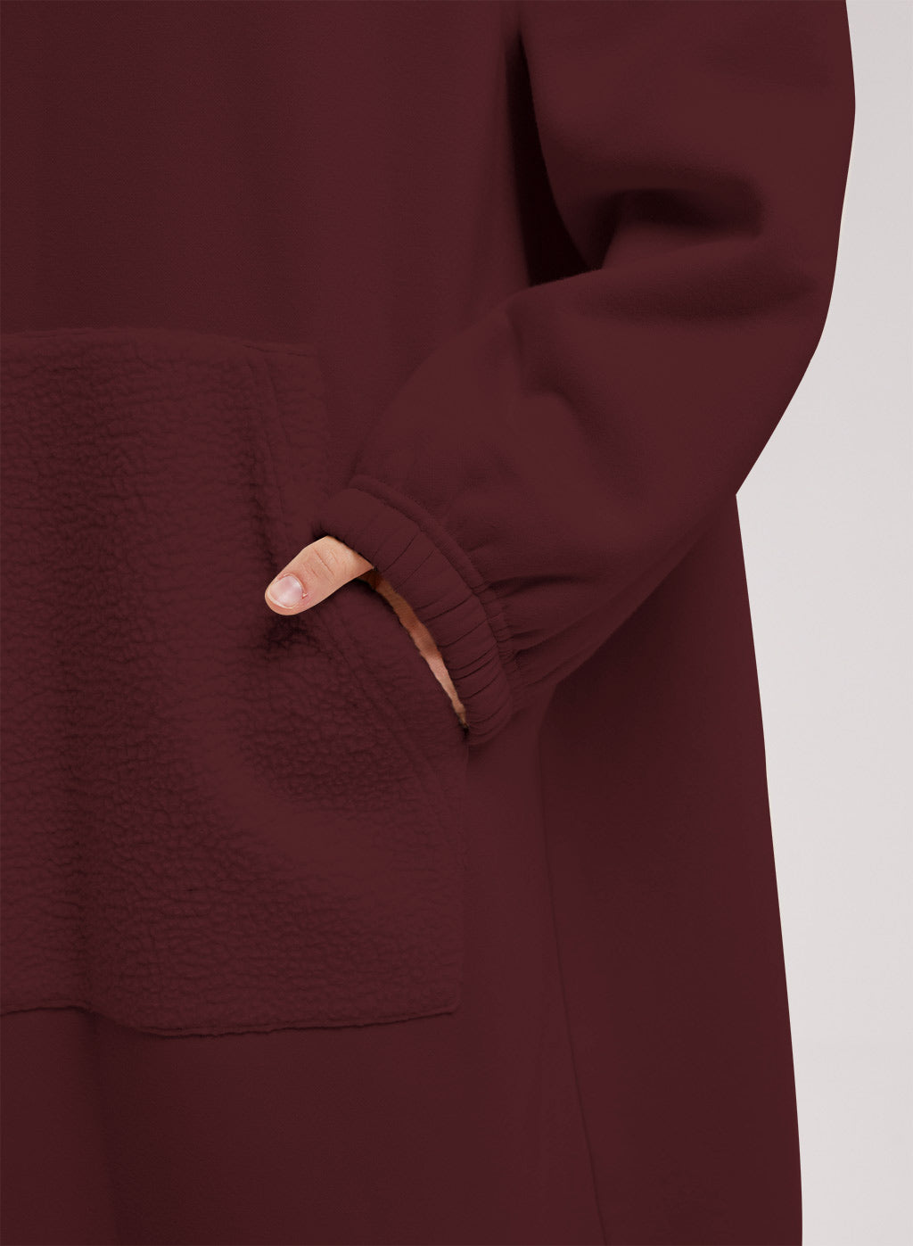 Oversized Fleece Knit Dress