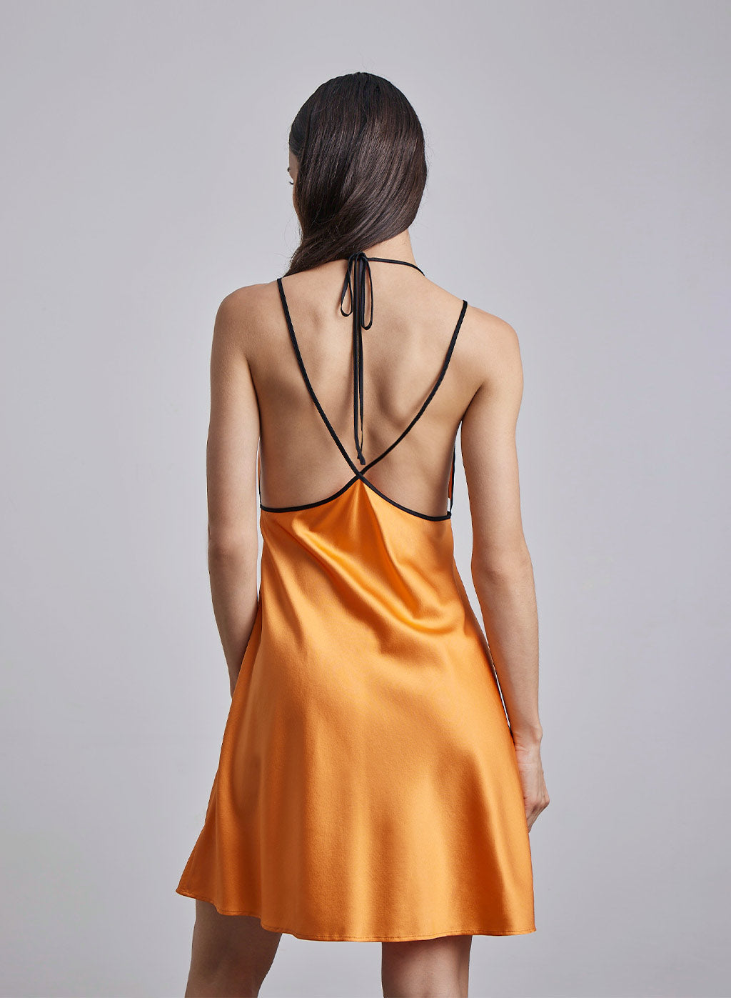 Pumpkin Spice Silk Slip Dress