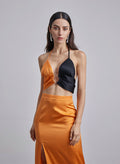 Pumpkin Noir Silk Bralette