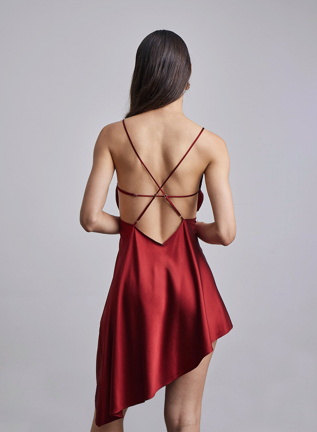 Allure Hi-Low Silk Slip Dress