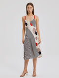 Abstract Print Midi Slip Dress