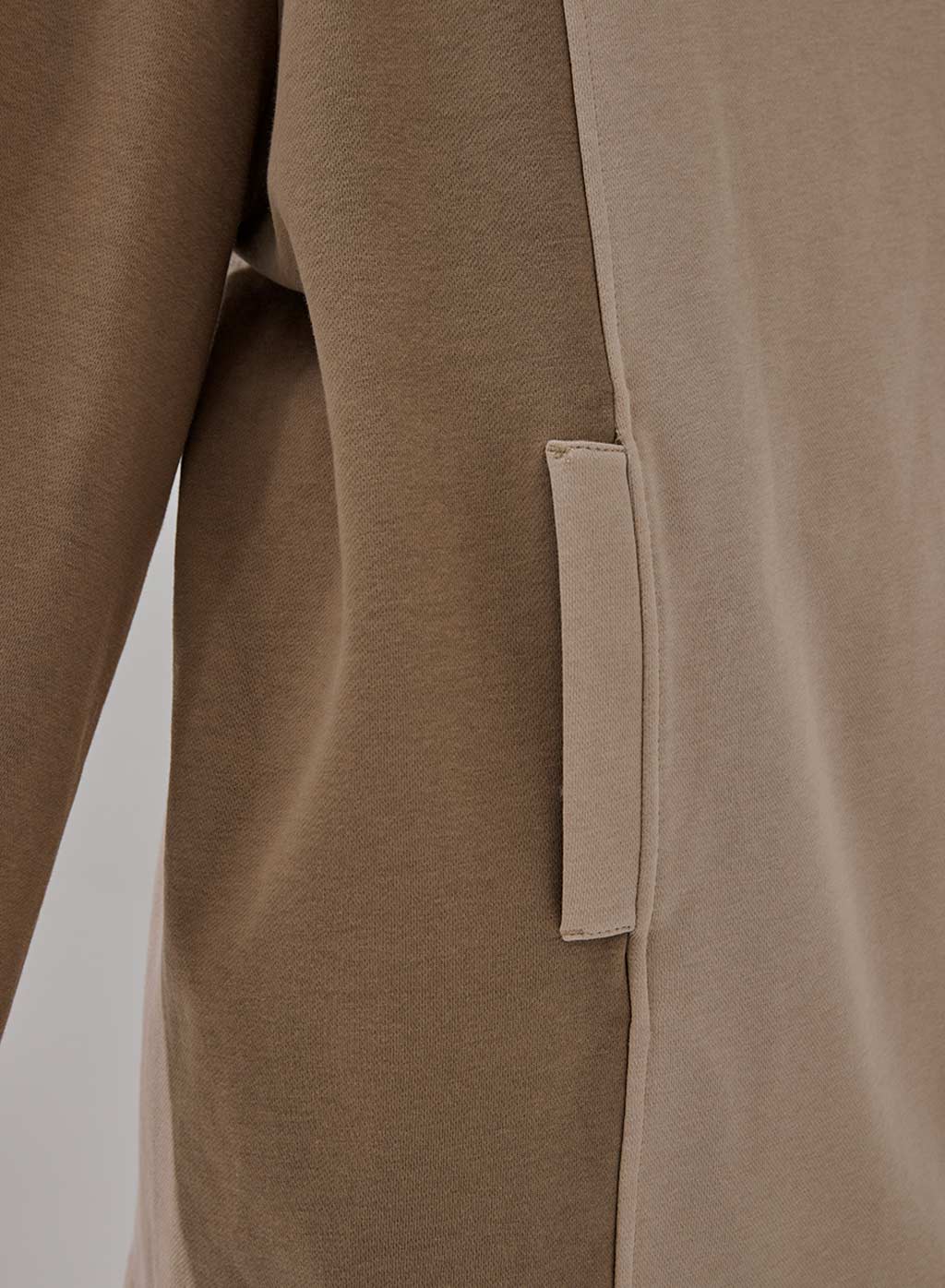 Asymmetric Round-Neck Sweatshirt