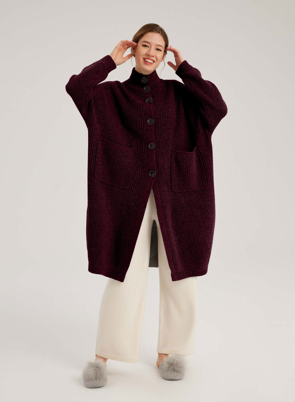 Box-Cut Camel Hair Cardi