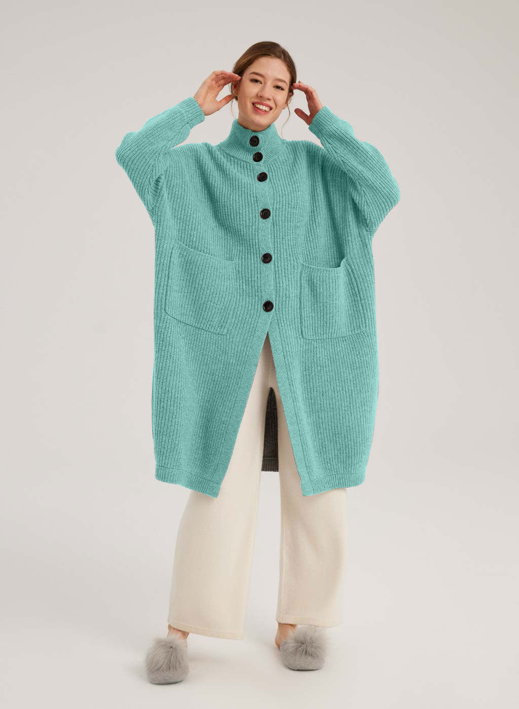 Box-Cut Camel Hair Cardi