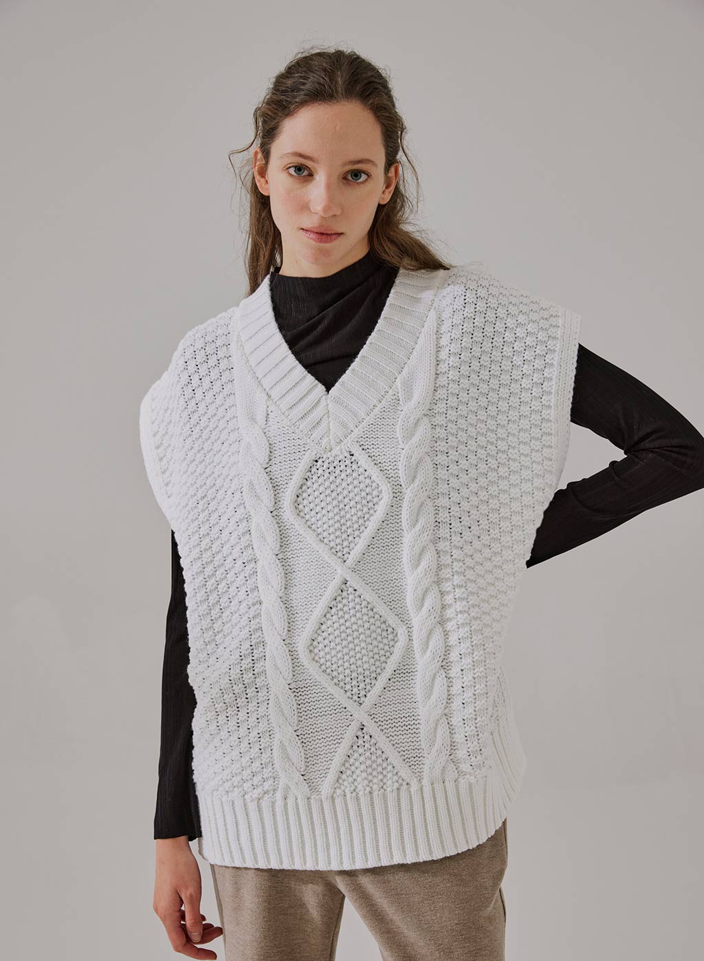 Cable Knit Vest