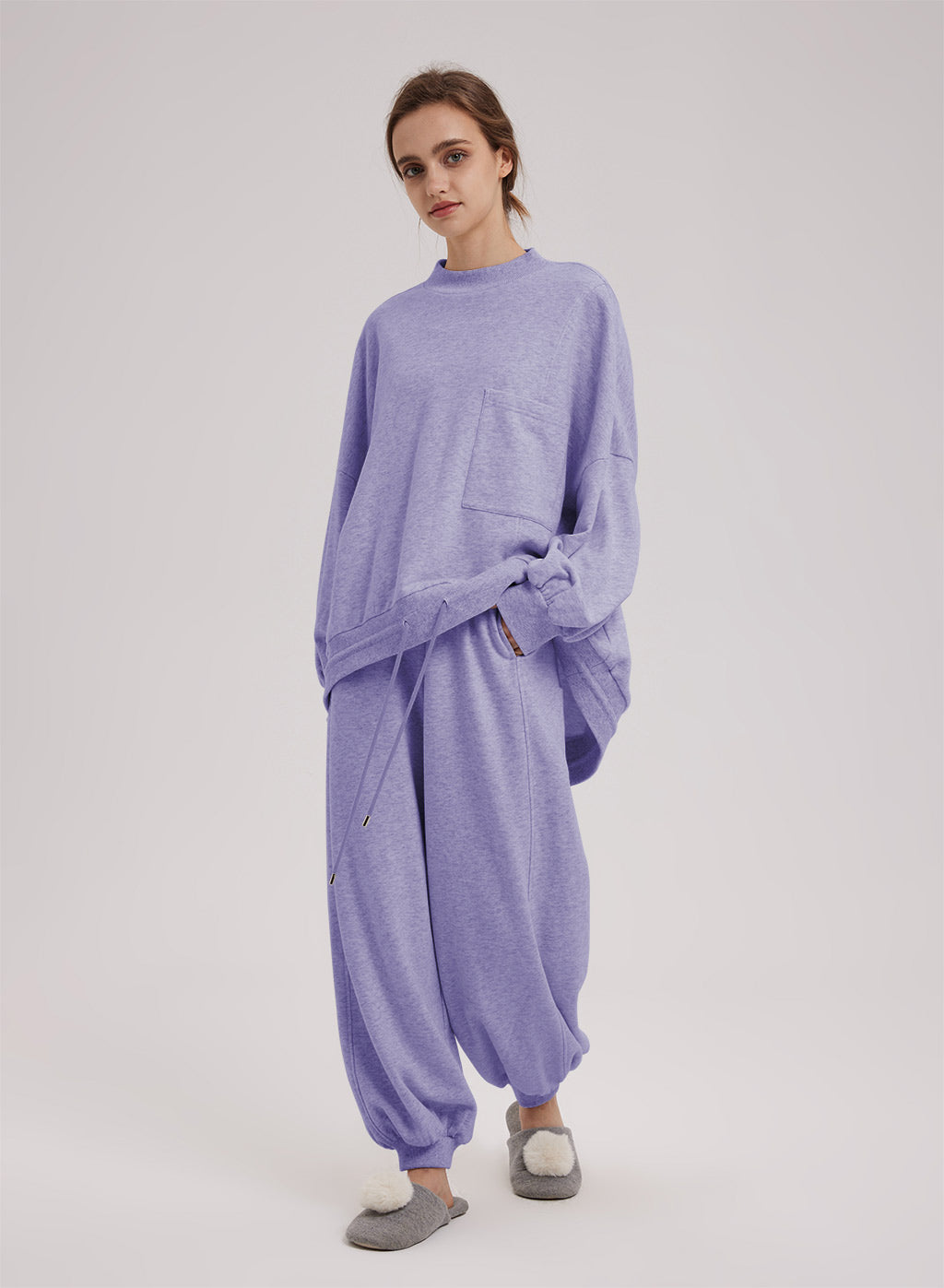 Dividing line pocket sweatpants