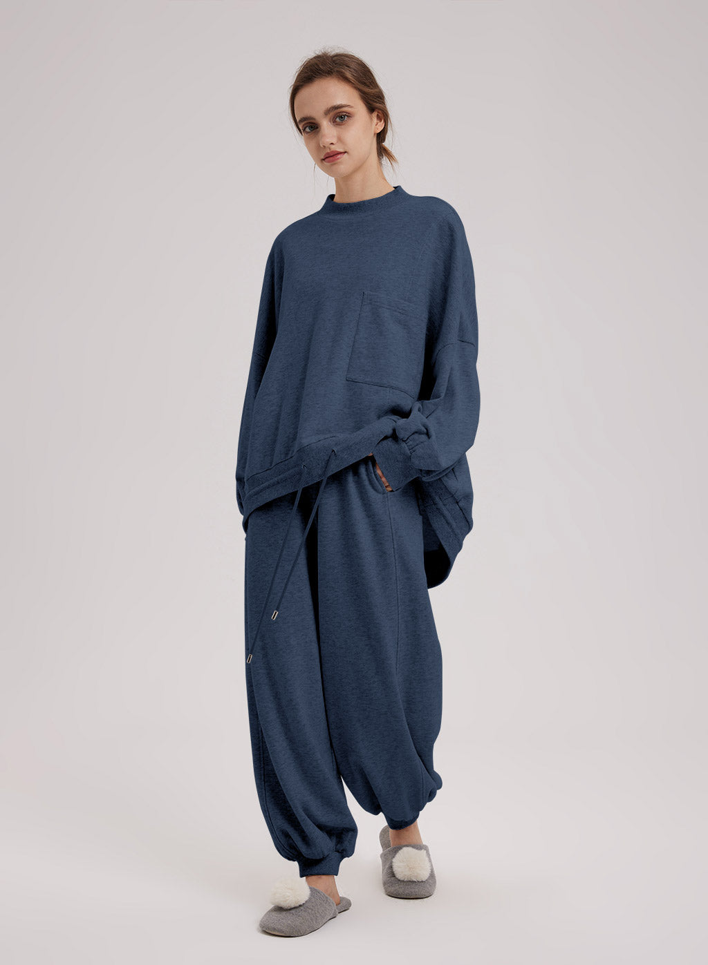 Dividing line pocket sweatpants