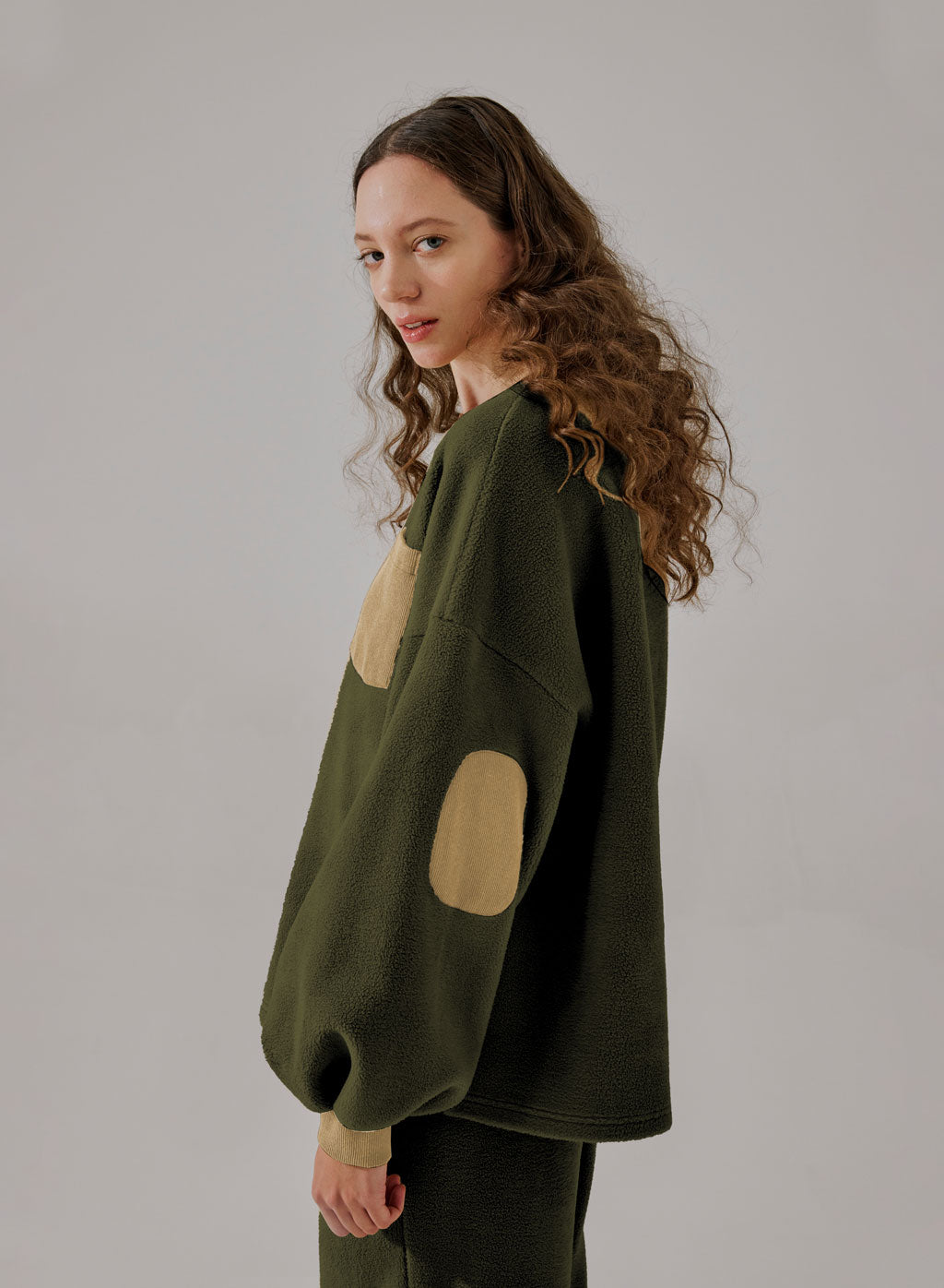 Fleece Color-Block Sweatshirt