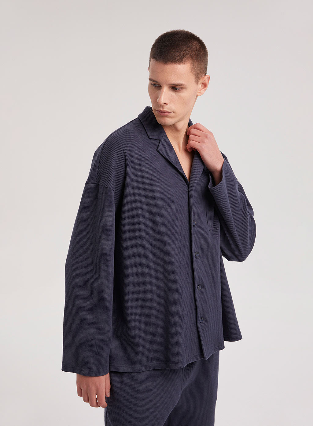Notch Lapel Pajama Shirt