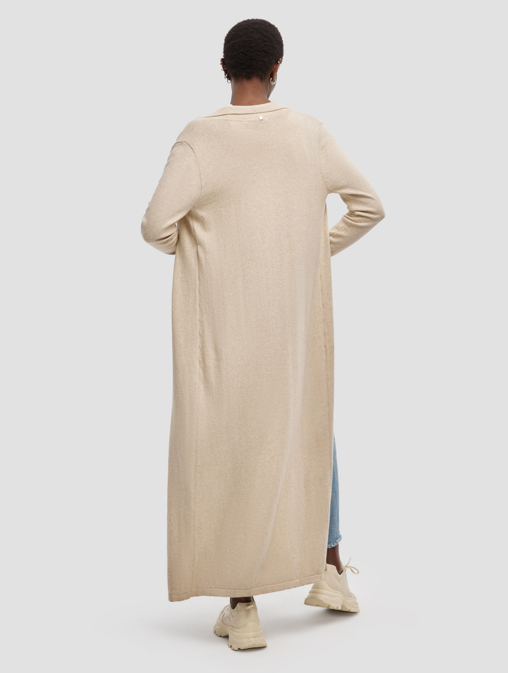 Long Polo-collar Cardigan