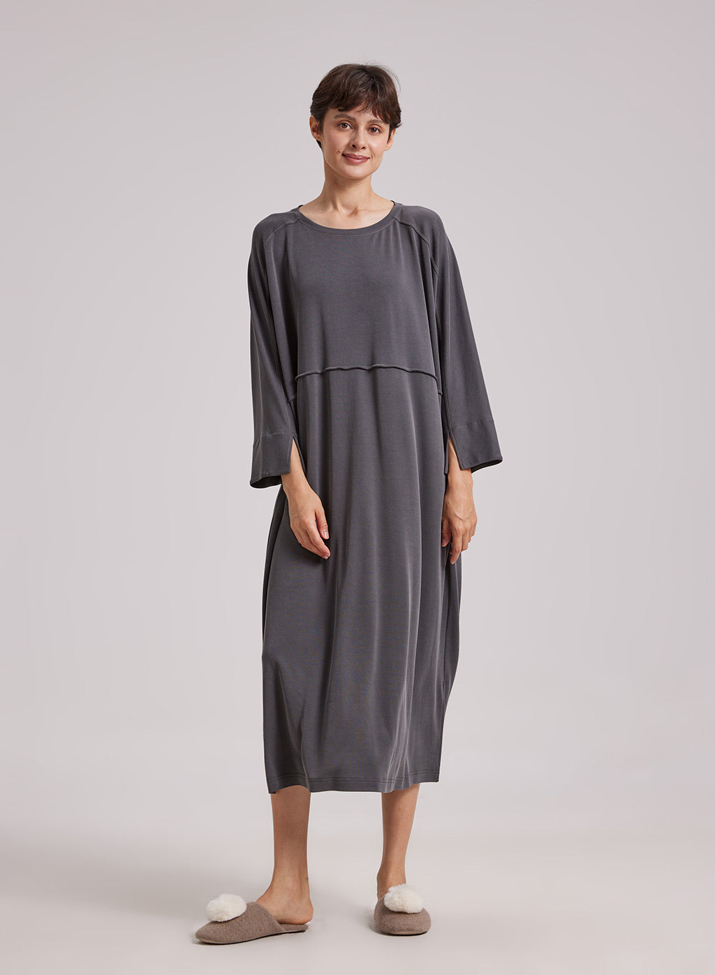 NAP Modal Side Split Midi Dress