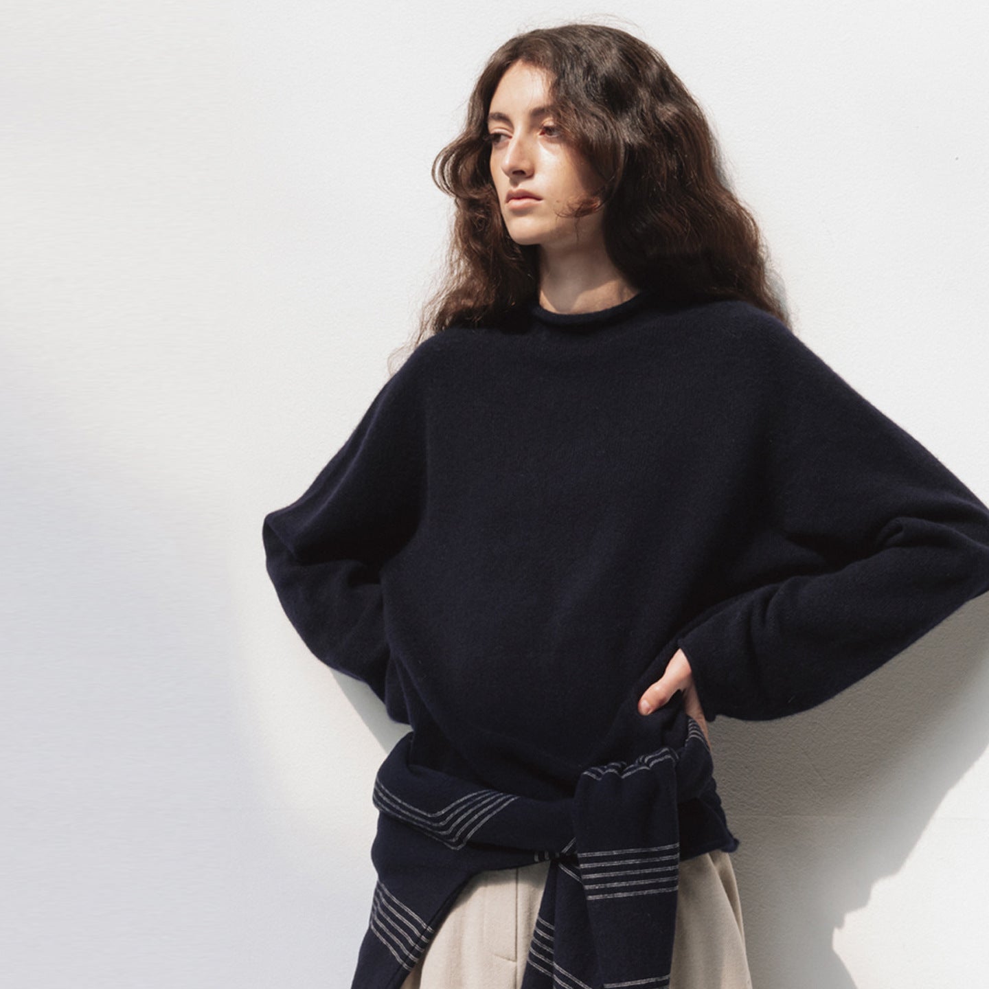 Sweater women's 2025 autumn and winter new high-end, semi-turtleneck wool knitted sweater top