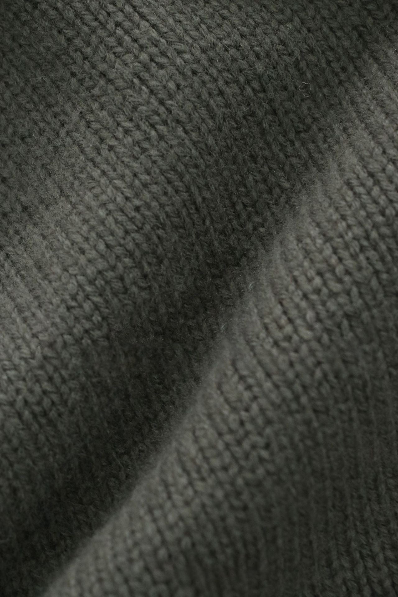 Heavy 710g merino wool back pit strip silhouette loose pullover wool sweater