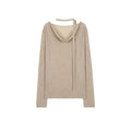 Silk cashmere wool fluffy light loose curled sausage streamer neck knitted top
