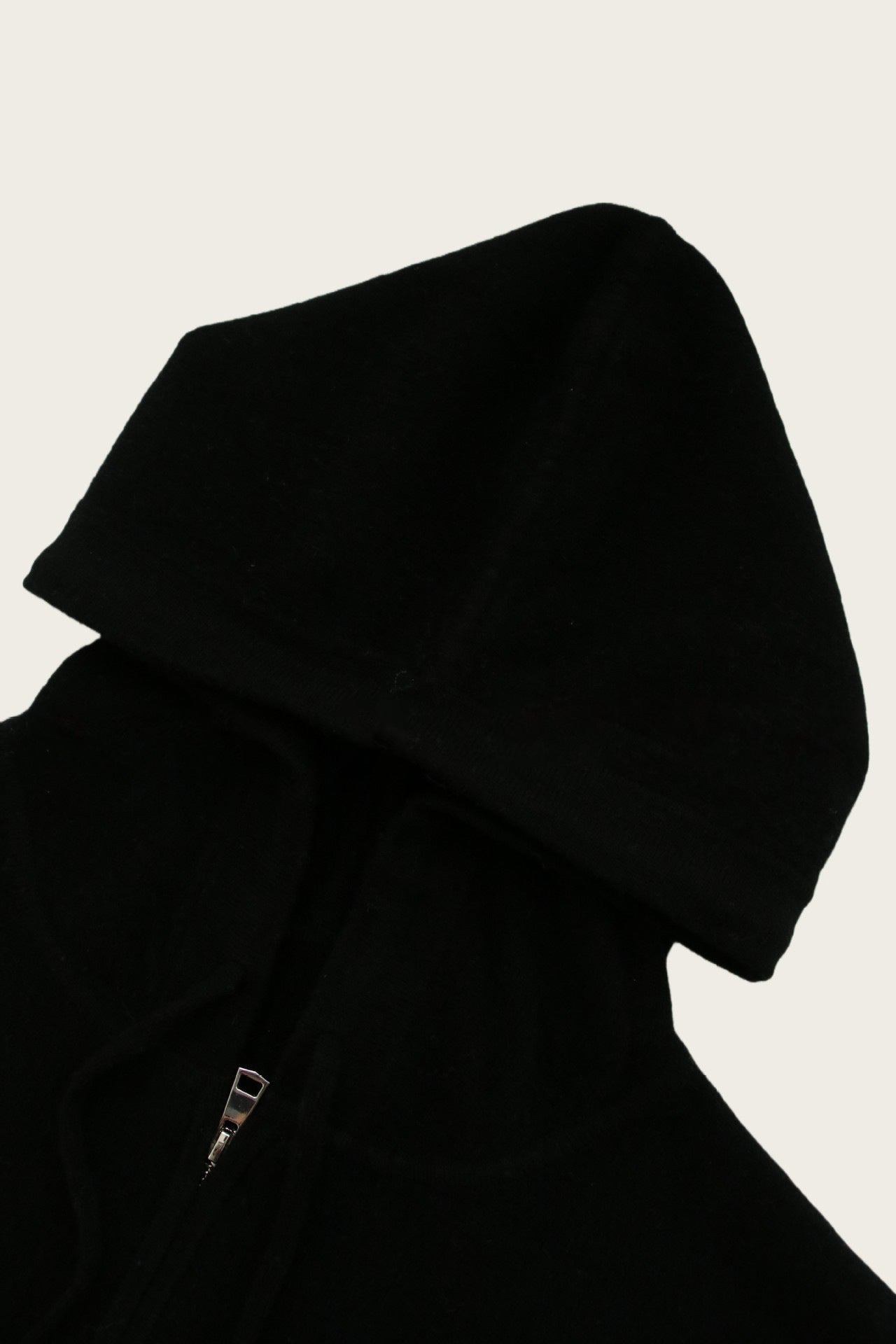 Extremely Fine Gentle Merino Wool Minimal Slack Zipper Sweater Knitted Three-Piece Hoodie