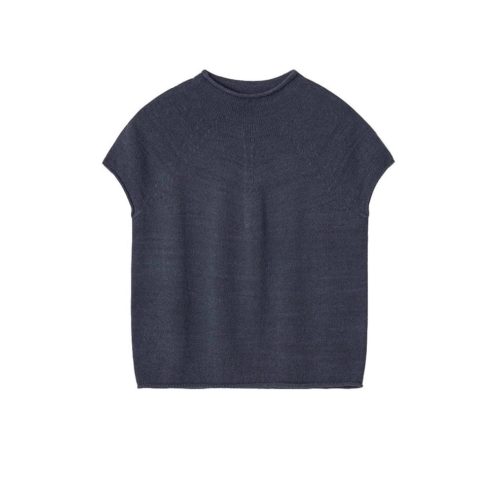 short-sleeved T-shirt women's 2025 spring and summer new Korean designer moia knitted sweater top