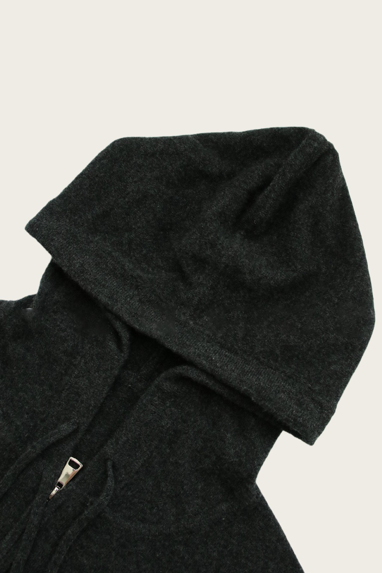 Extremely Fine Gentle Merino Wool Minimal Slack Zipper Sweater Knitted Three-Piece Hoodie