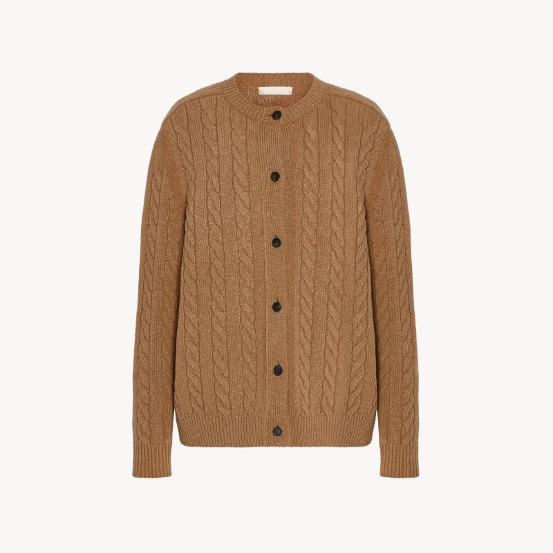 Sweater women's cardigan niche minimalist British retro twist knitted sweater twisted jacket