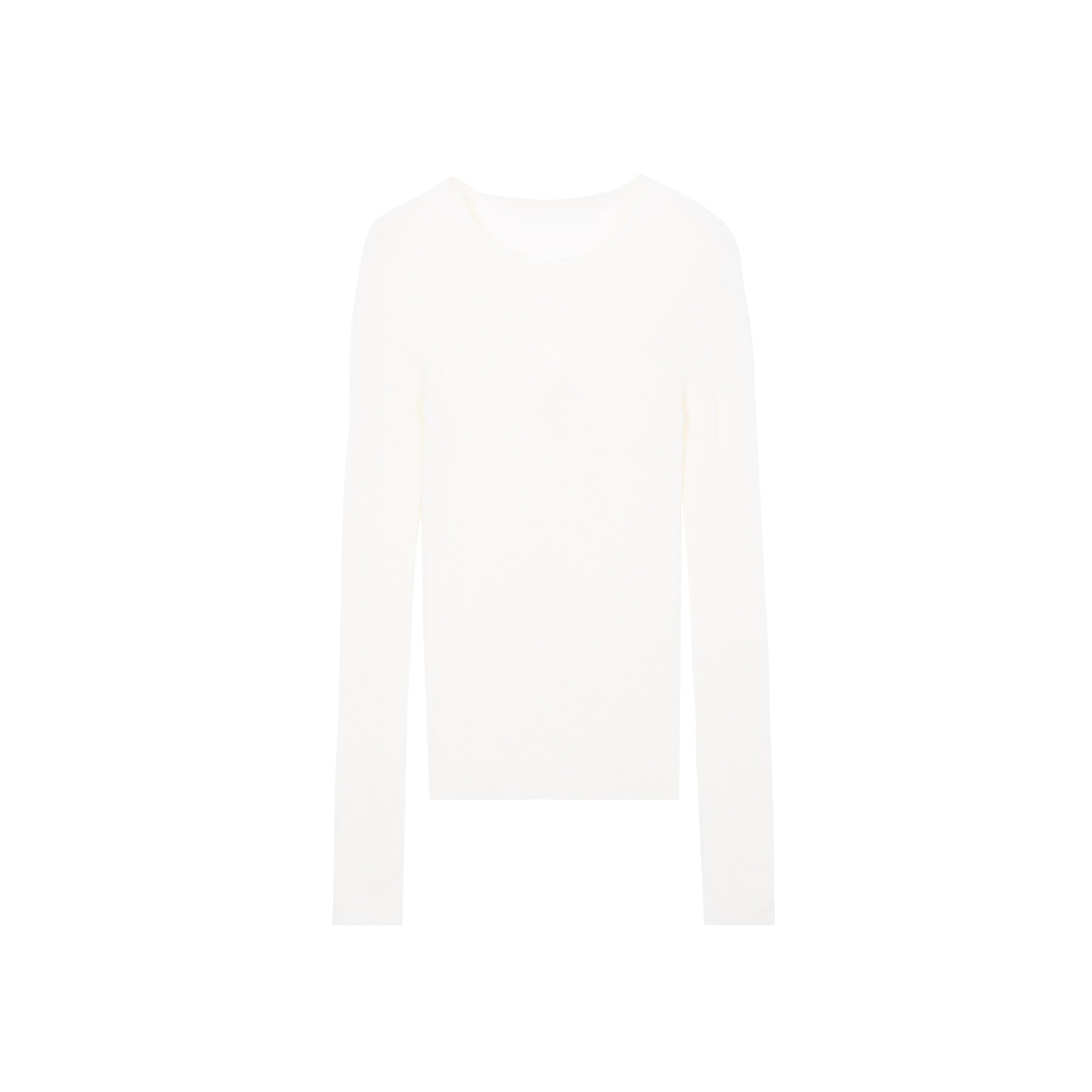 Washable fine wool nude 16-pin seamless all-in-one knitted bottoming shirt women's clothing