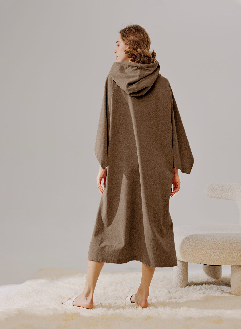 Oversized Hooded Cotton Dress
