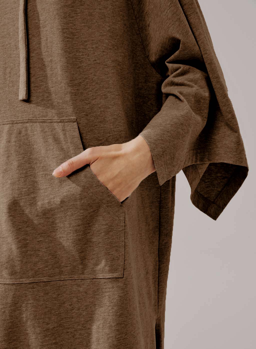 Oversized Hooded Cotton Dress