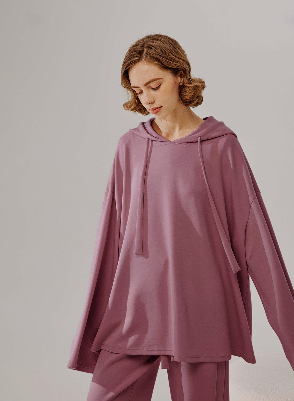 Silky Wide Sleeve Hoodie