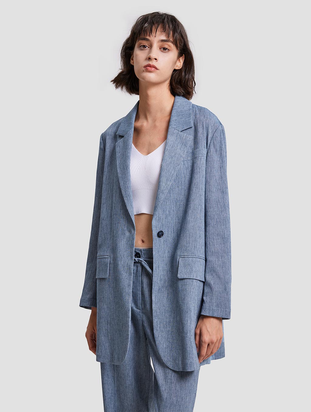 Single-button Casual Blazer