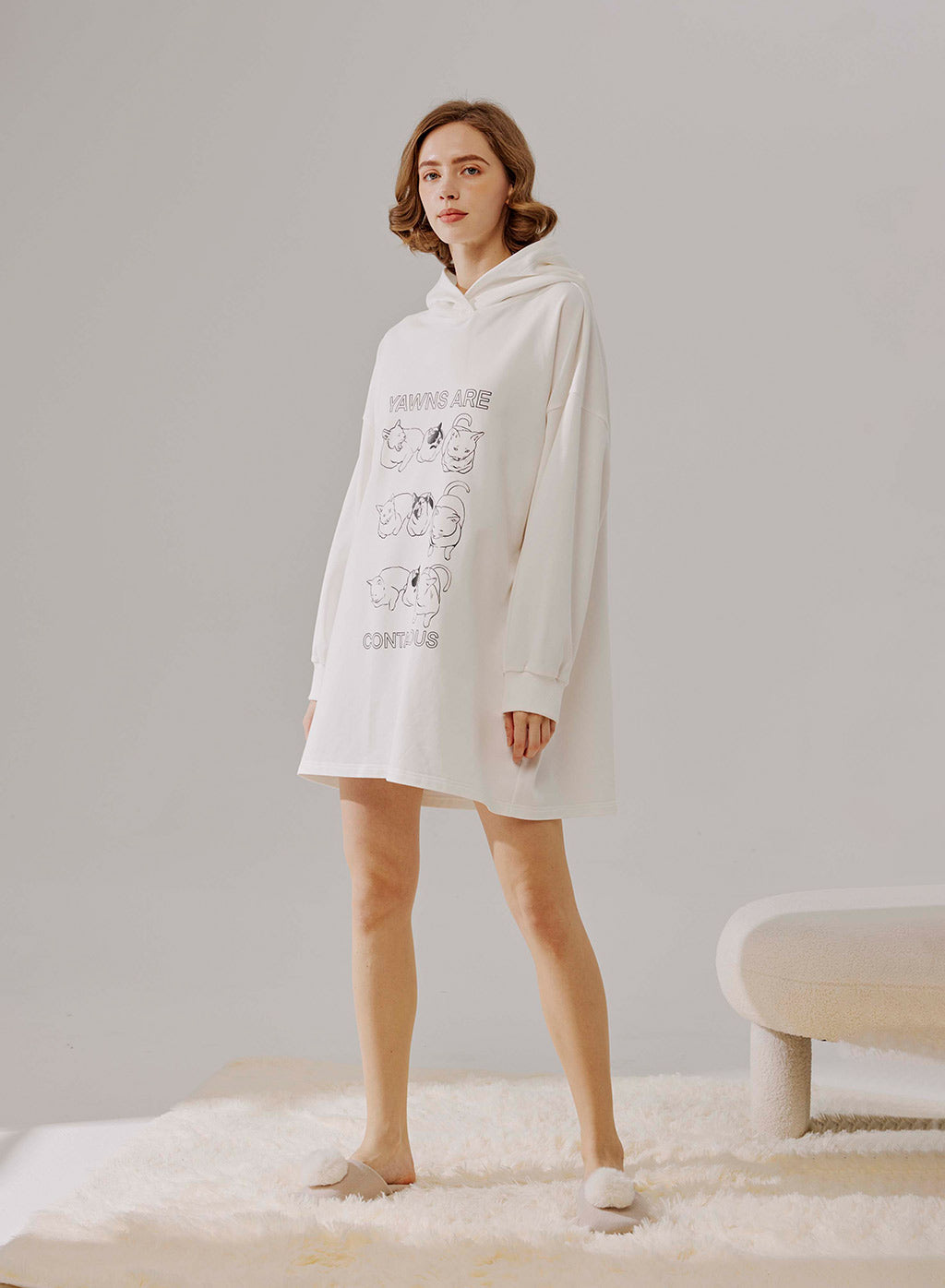 NAP Cats Yawn Print Hoodie